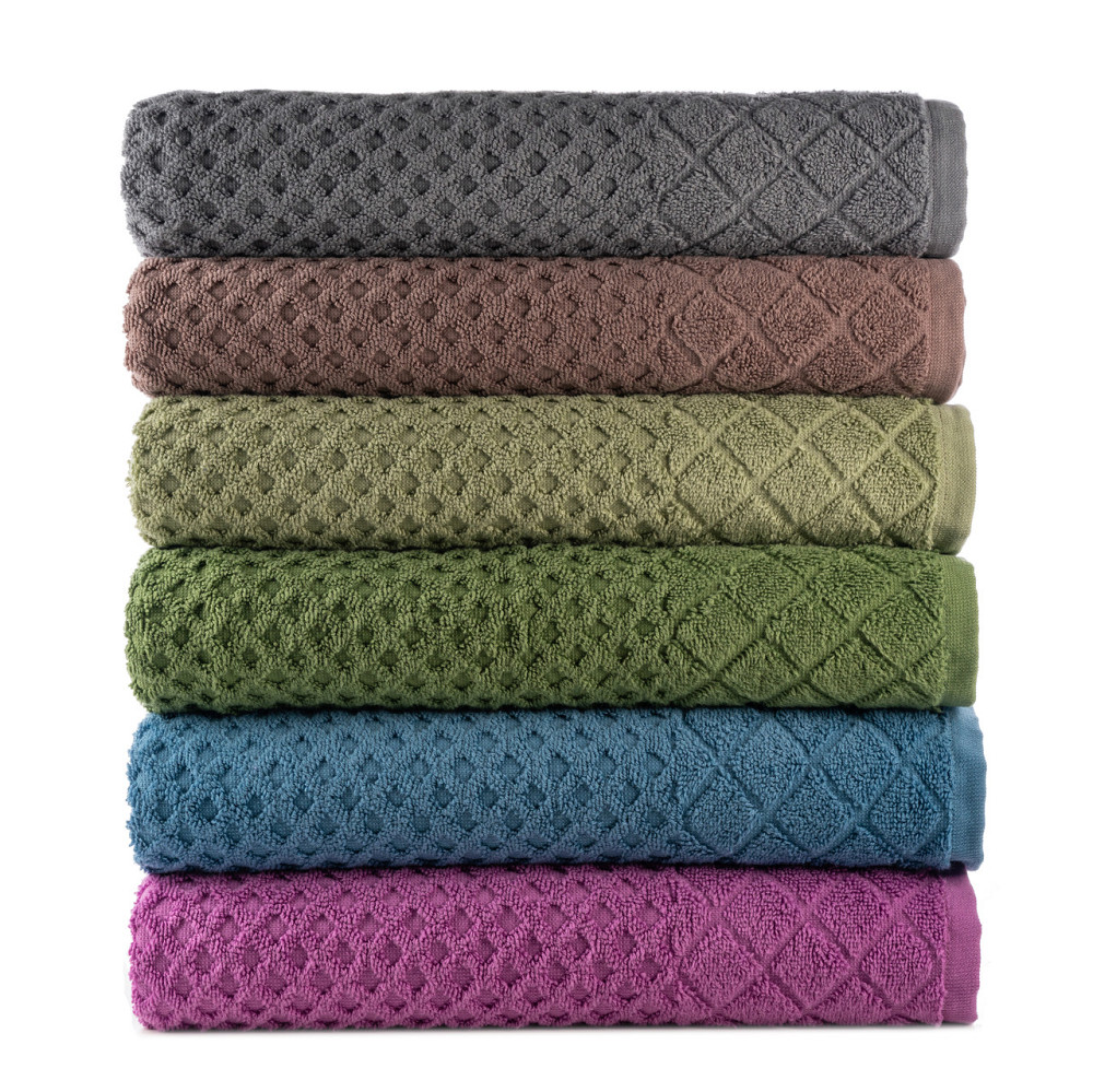 Махровое полотенце Ideal Textile с красивым рельефом 70х140 см (56860970) сірий Черновцы - изображение 2