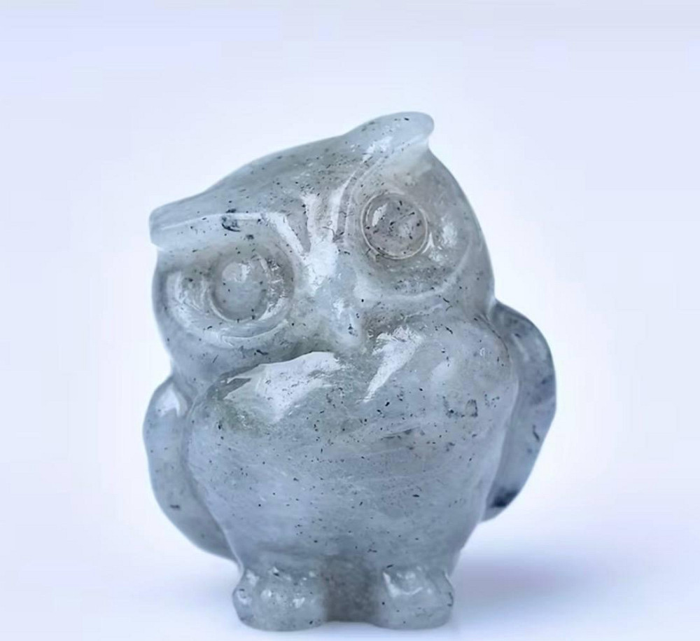 Сова з лабрадориту 3.5 см, фігурка сова камінь натуральний, талісман мудрості Київ - фото 2