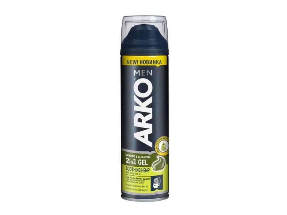 Гель для гоління з олією насіння конопель 200 мл ТМ ARKO Solmir Київ - фото 1