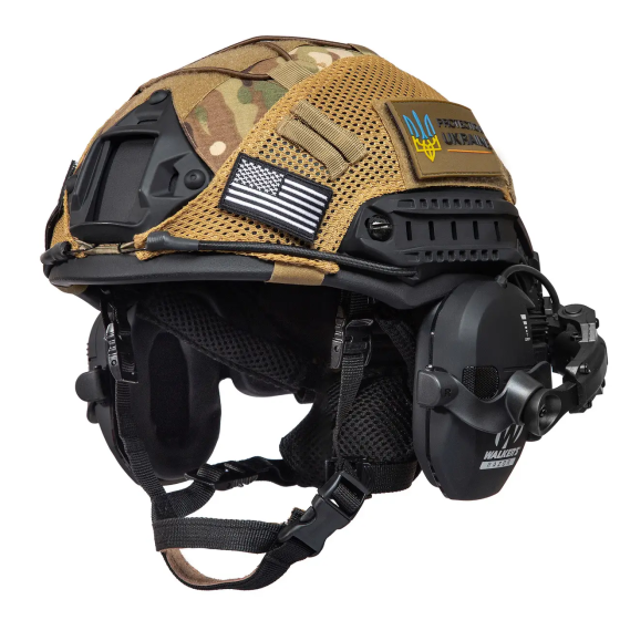 Шолом Fast Team Wendy Helmet NIJ IIIA + навушники Walkers Razor Slim + чебурашки + кавер (розмір M) Вінниця