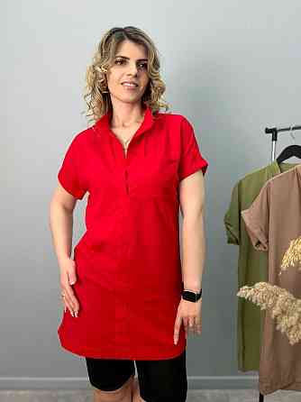 Женская льняная туника большого размера Inga Киев