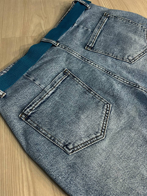 Шорти жіночі джинсові Liana 440 бермуди середньої довжини з ременем блакитні, блакитний, 31, 31, 84 см, 108 см Київ - фото 19