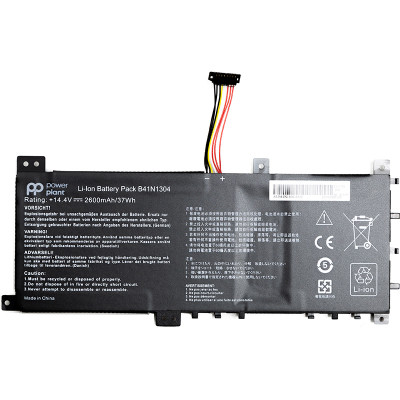 Аккумулятор для ноутбука ASUS V451L (B41N1304) 14.4V 2600mAh PowerPlant (NB431403) Винница - изображение 1