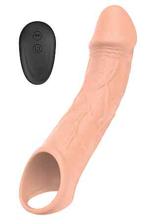 Удлинительная насадка на пенис с вибрацией и пультом управления Vibrating Extension Sex Aura Киев