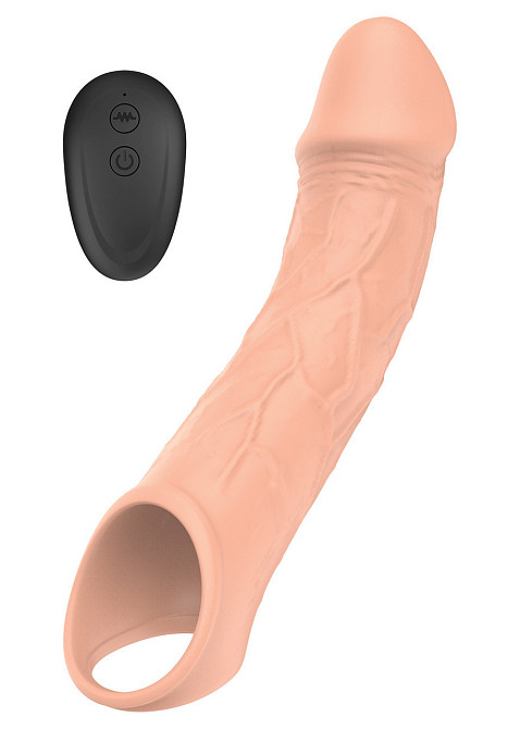Удлинительная насадка на пенис с вибрацией и пультом управления Vibrating Extension Sex Aura Киев - изображение 2