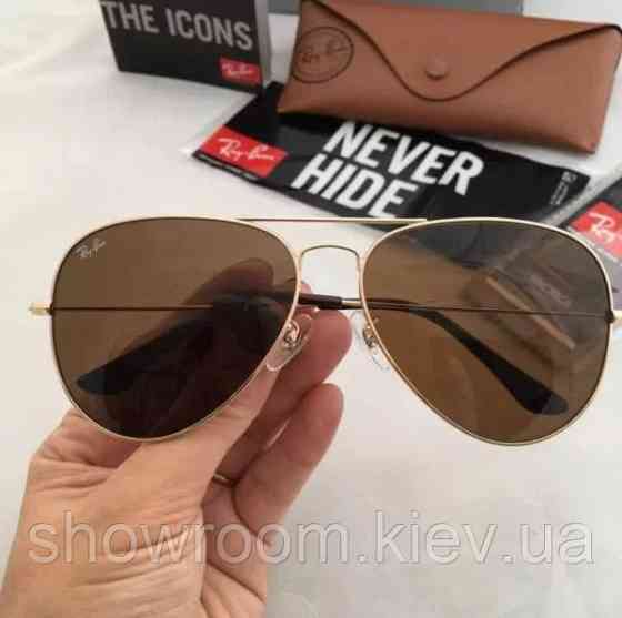 Чоловічі сонцезахисні окуляри RAY BAN 3025, 3026 aviator (2916) Київ