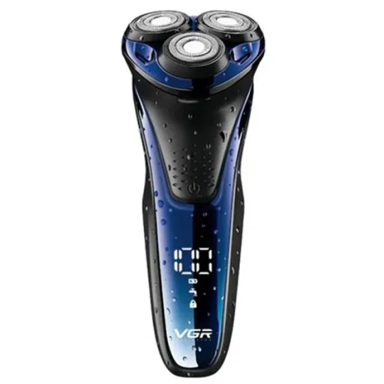 Электробритва аккумуляторная VGR V-306 LCD IPX7 роторная с триммером Винница