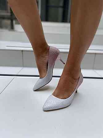 Туфлі жіночі YES MILE срібні еко-шкіра висота каблука 7 см (36-40) (4958) Коломия