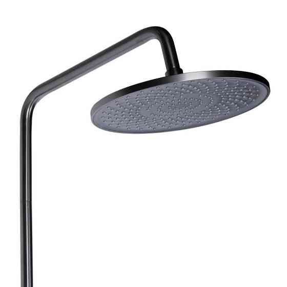 Душевая система с изливом Qtap Vlasta New на три потребителя QTVLA111GMB45651 Gunmetal Black графит Киев