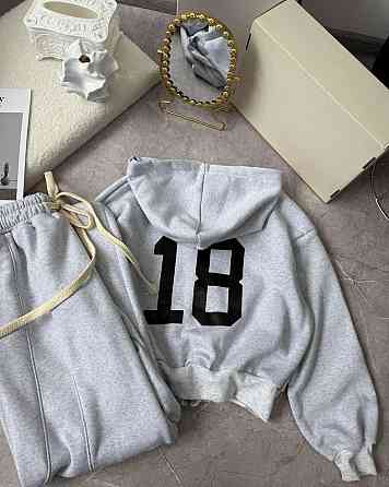 Жіночий утеплений оверсайз костюм двійка трьохнитка на флісі + рібана Одеса