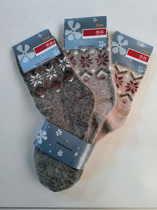 Зимние женские носки Корея Finox ангора (5 шт в наборе) размер 36-40 Киев - изображение 8