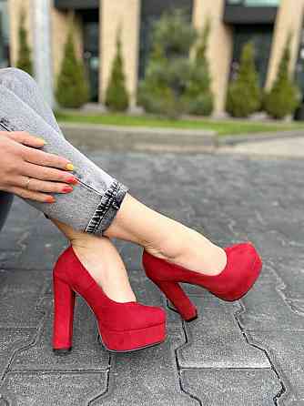 Туфлі жіночі STILLETA червоні еко-замша каблук 12см (A115-9321-21) Коломия