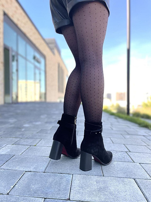 Nivelle Жіночі черевики NIVELLE чорні натуральна замша каблук 8см 36р.39р. (3618) Коломия - фото 7