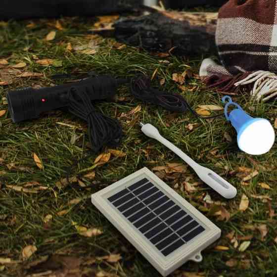 Ліхтарик ручний BL YW-037 Bailong з LED лампочкою, сонячною батареєю та акумулятором, багатофункціон Київ