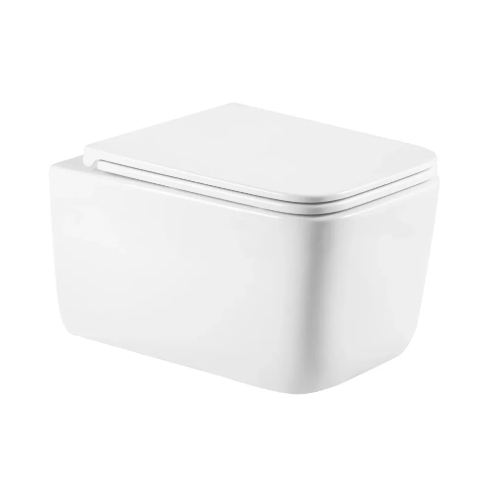 Унітаз підвісний Qtap Gemini безобідковий із сидінням Soft-closeQTGEM26W45430 Київ - фото 10