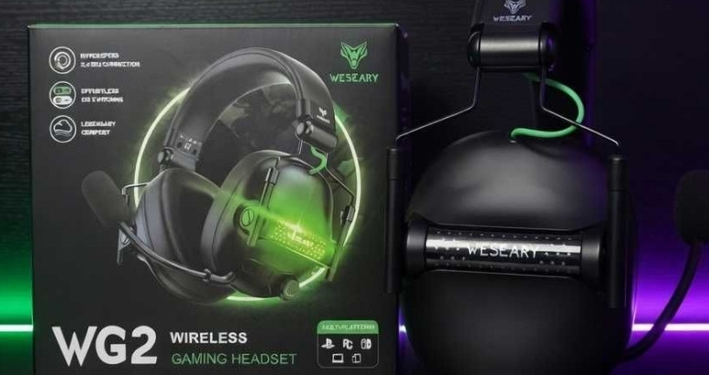 Игровые наушники WESEARY WG2 | 2.4GHz + Bluetooth | LED | Новые. Харьков - изображение 1
