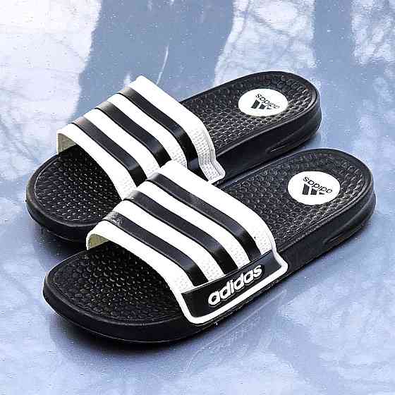 Чоловічі Білі Шльопанці Adidas Чорні Сланці Тапочки Адідас (розміри: 40,41,42,43,44) Дніпро
