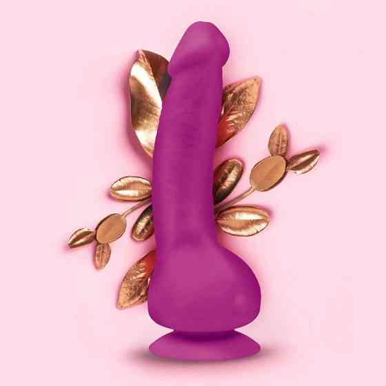 Вібратор реалістичний на присосці Greal Mini Gvibe, фіолетовий, 18 х 3 см Sex Aura Київ