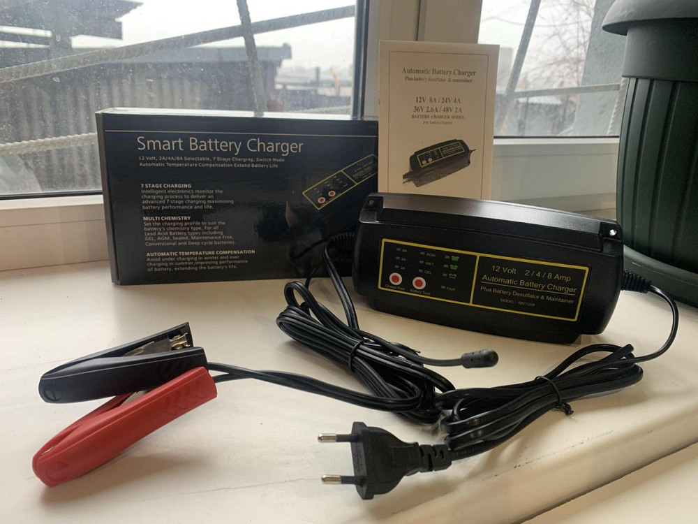 Зарядное Утройство для аккумуляторов Smart 1208 12V 8A Импульсная Зарядка 7 Ступеней Защиты. Ip65 Киев - изображение 2
