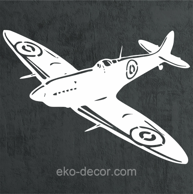 Декоративное настенное Панно «Самолет», Декор на стену 90*64 см, Белый Киев - изображение 3