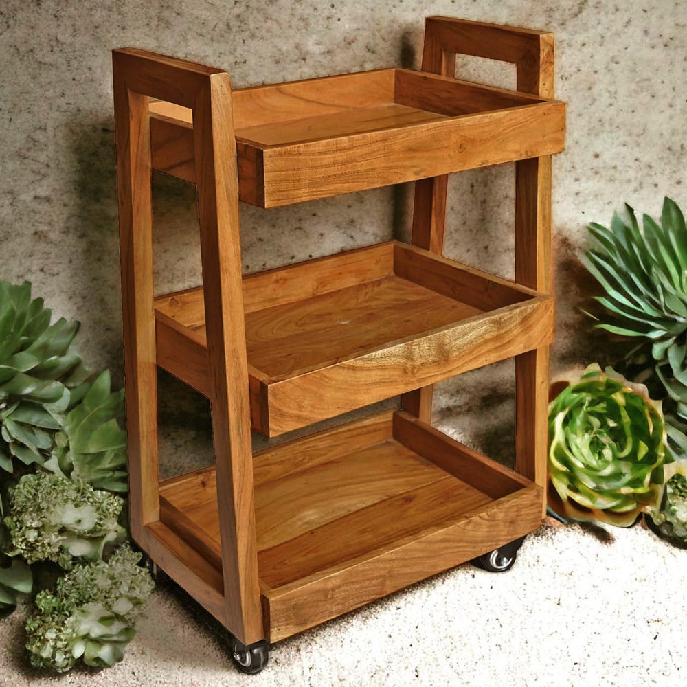 Етажерка для ванної на коліщатах "Фербанк" охра Миколаїв - фото 1