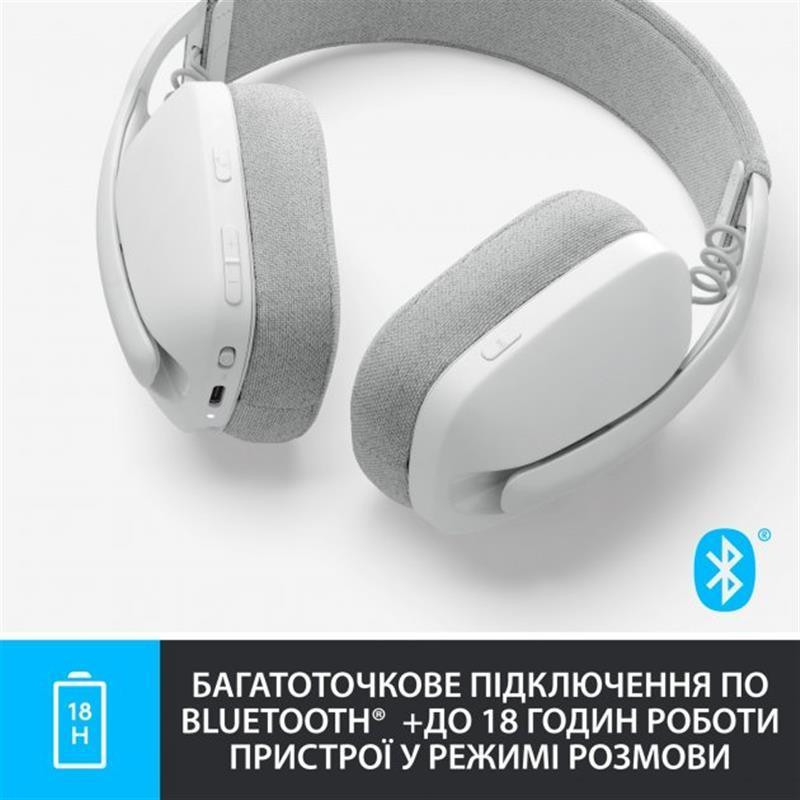 Bluetooth-гарнітура Logitech Zone Vibe 100 Wireless OffWhite (981-001219) Білий Харків - фото 11