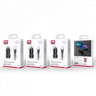 Зарядний пристрій XO CC48 Smart Metal 2USB + cable MicroUSB (XO-CC48m-BK) Вінниця
