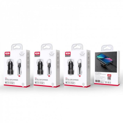 Зарядний пристрій XO CC48 Smart Metal 2USB + cable MicroUSB (XO-CC48m-BK) Вінниця - фото 3