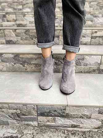 Nivelle Черевики жіночі NIVELLE сірі замша натуральна каблук 9см висота 10см (6093/8010-33) Коломыя