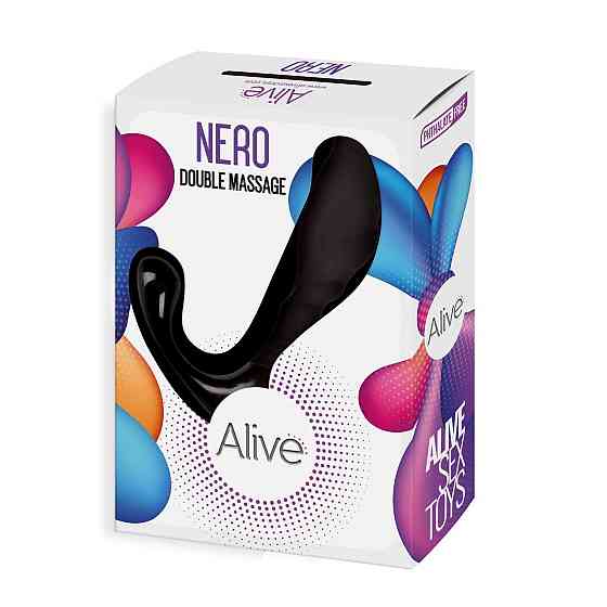 Самый недорогой массажер простаты Alive Nero для новичков, силикон и пластик, отлично для старта Sex Aura Киев