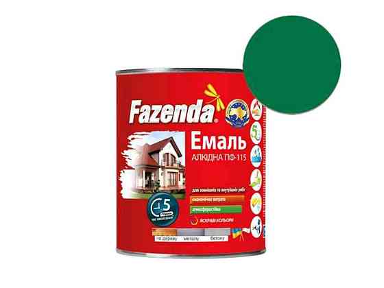 Емаль алкідна ПФ-115 Смарагдовий 2,8кг ТМ FAZENDA   Solmir Київ