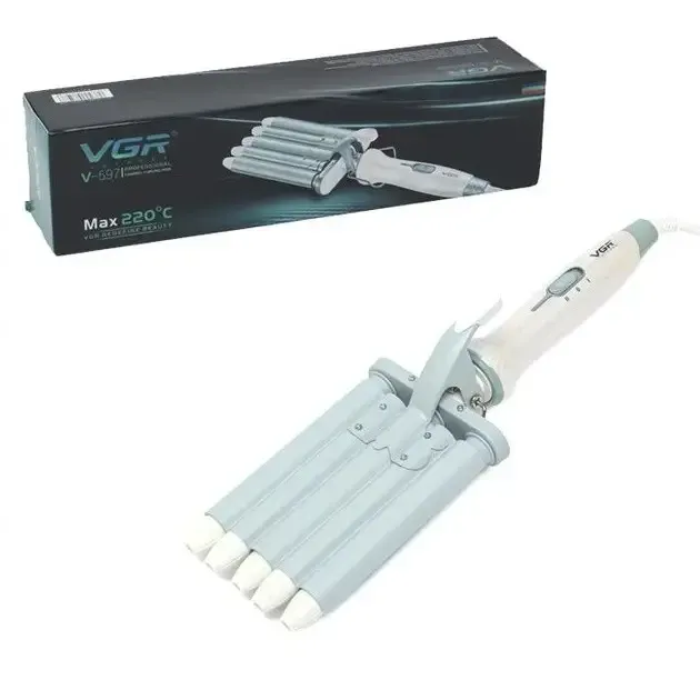 Плойка-стайлер VGR V-597 пять волн с керамическим покрытием, 2 температурных режима, 18 мм локоны Одесса - изображение 2