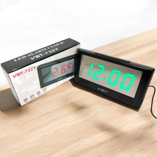 Стильные Часы VST-732Y зеленые от сети 220В 7005 Одесса - изображение 1