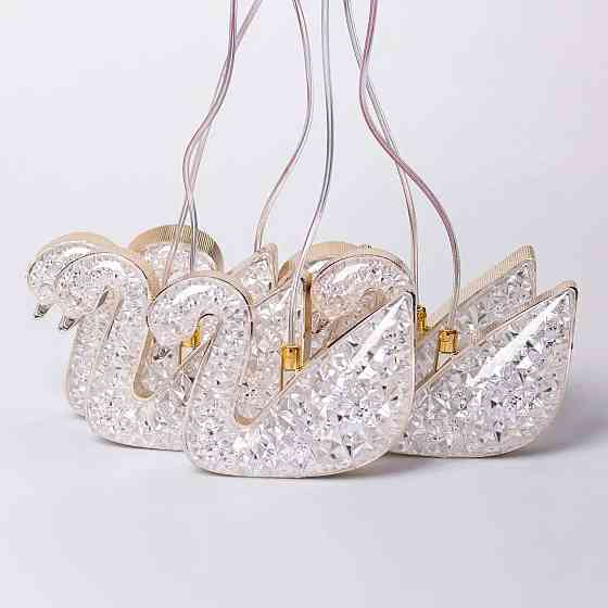 Garlando Гірлянда штора з фігурками Сваровскі 3 метри 6 ламп тепле жовте світло 6L3MSWA Коломия