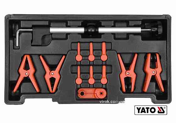 Затискачі для металевих і гнучких проводів YATO : 12 шт + кейс(DW) Одеса