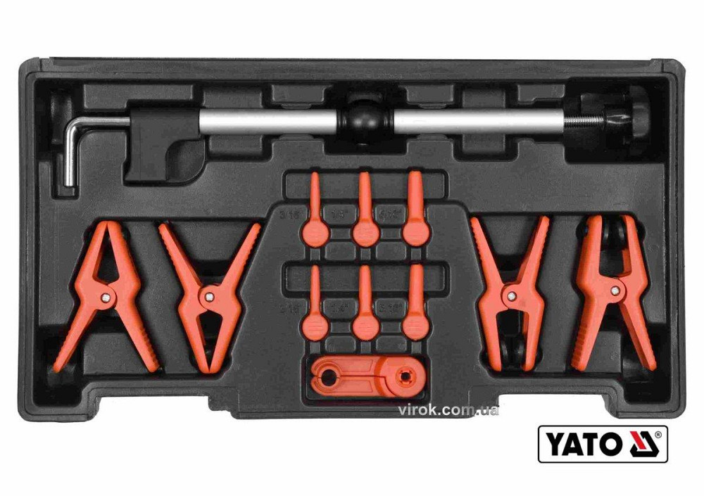 Затискачі для металевих і гнучких проводів YATO : 12 шт + кейс(DW) Одеса - фото 1