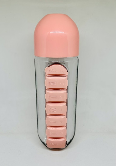 Пляшка для води з таблеткою Pill Bottle рожева Вінниця - фото 3