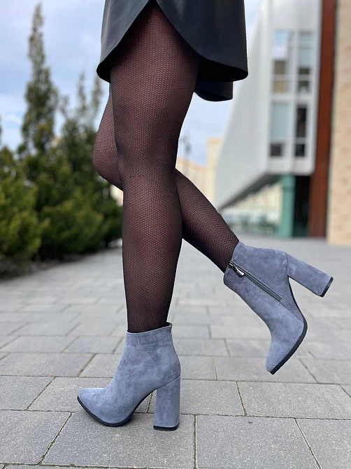 Nivelle Черевики жіночі NIVELLE сірі натуральна замша каблук 9.5см 36-39 (3024) Коломия - фото 10