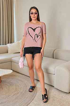 Літня блузка з відкритим плечем "Elis"| Норма і батал | Розпродаж моделі Фрезовий, 50-52 Київ