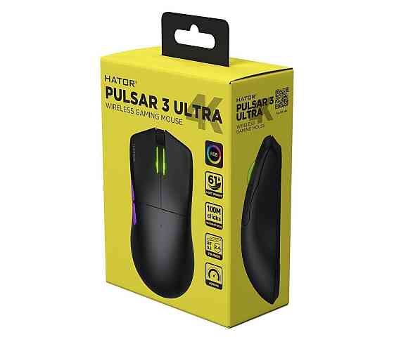 Миша бездротова Hator Pulsar 3 Ultra 4K Wireless Black (HTM680) ( Чорний ) Харьков
