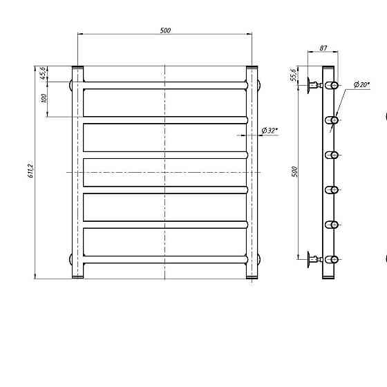 Водяна рушникосушарка NAVIN Камелія 500х600 Київ