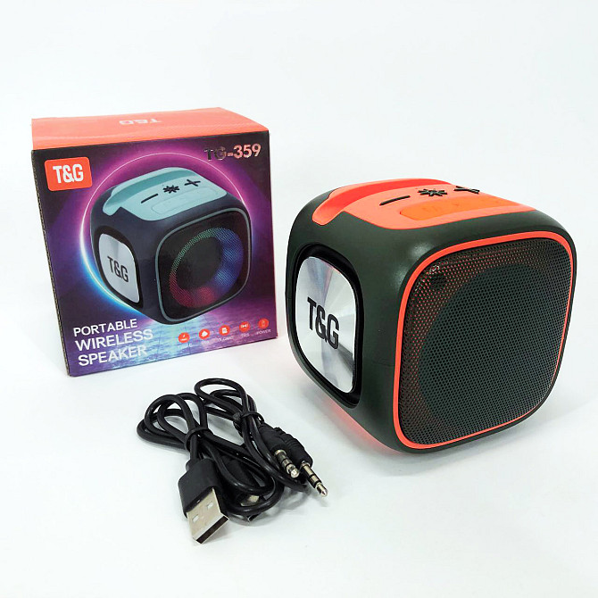 Колонка для вечеринки на улице TG359, Колонка с rgb светомузыкой с подсветкой и светомузыкой RP-77 Львов - изображение 9