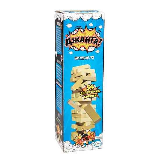 Розважальна гра "Джанга" 30770, 54 бруски, дерев'яна, українською мовою Вінниця