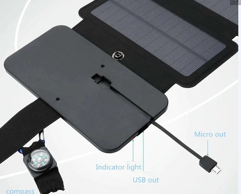 Портативний зарядний пристрій на сонячних батареях Kernuap SunPower 10 Вт Вінниця - фото 2