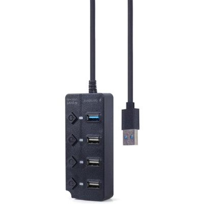 Концентратор Gembird 4 ports (1xUSB3.1+3xUSB2.0) switch black (UHB-U3P1U2P3P-01) Вінниця - фото 3