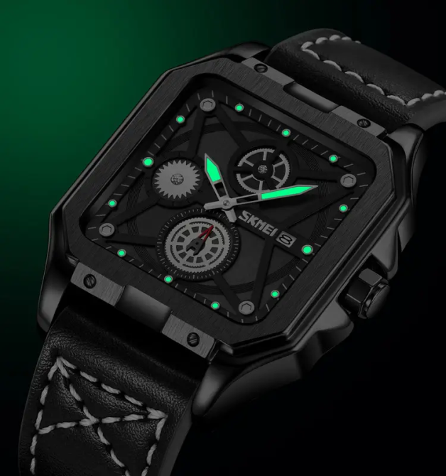 Часы мужские наручные классические Skmei 9330 (Черный с черным) Винница - изображение 3