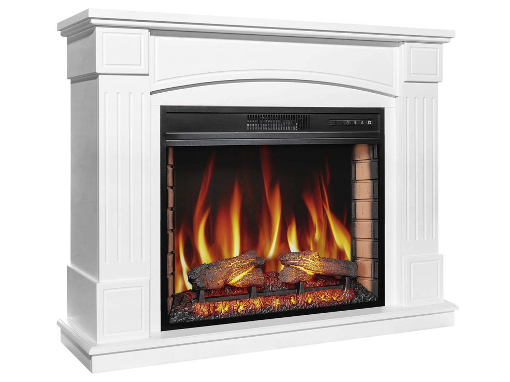 Камінокомплект ArtiFlame Boston AF28S білий з обігрівом і звуком горіння вогню Львів - фото 1