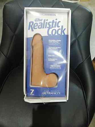 Фаллоимитатор Doc Johnson The Realistic Cock ULTRASKYN 7 Inch with Balls Vanilla (мятая упаковка!!!) Sex Aura Киев