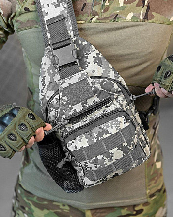 Армейская нагрудная сумка рюкзак с USB портом Защитник NATO ДЛ7539 Киев - изображение 2