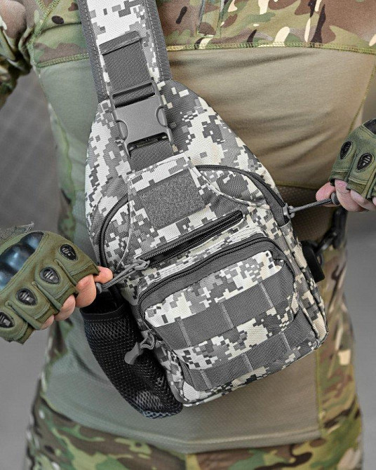 Армейська нагрудна сумка-рюкзак з USB-портом захисник NATO ДЛ7539 Одеса - фото 2